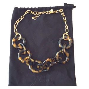 J Crew Tortoise Shell Link Necklace
